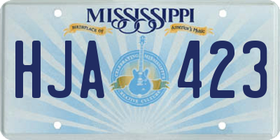 MS license plate HJA423