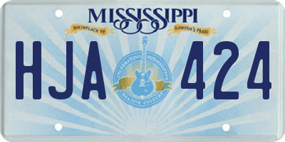 MS license plate HJA424