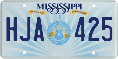 MS license plate HJA425