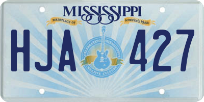 MS license plate HJA427