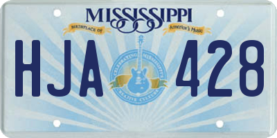 MS license plate HJA428