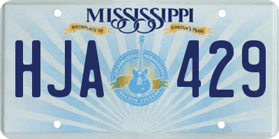 MS license plate HJA429
