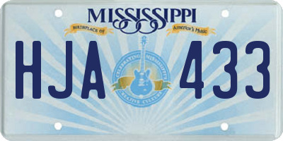 MS license plate HJA433