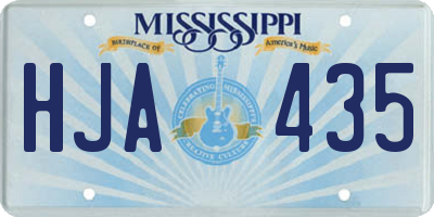 MS license plate HJA435