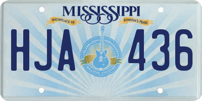 MS license plate HJA436