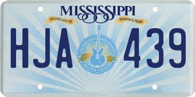 MS license plate HJA439