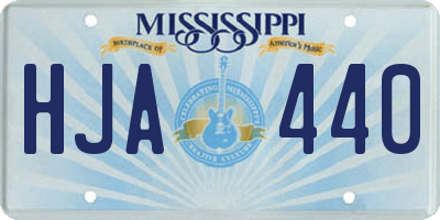 MS license plate HJA440