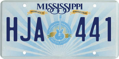 MS license plate HJA441