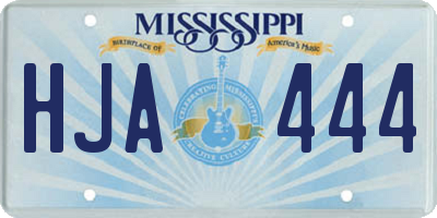 MS license plate HJA444
