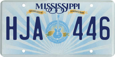 MS license plate HJA446
