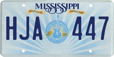 MS license plate HJA447