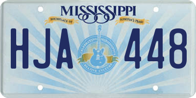 MS license plate HJA448
