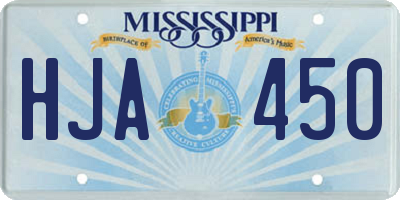 MS license plate HJA450