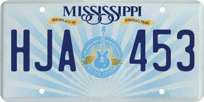 MS license plate HJA453