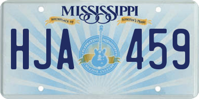 MS license plate HJA459