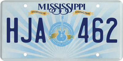MS license plate HJA462