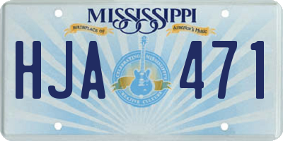 MS license plate HJA471
