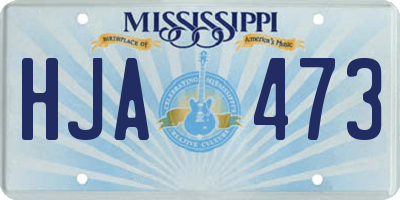 MS license plate HJA473