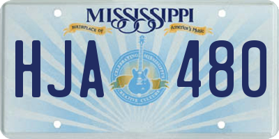 MS license plate HJA480