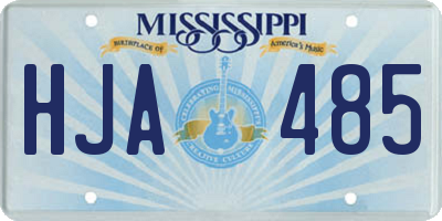 MS license plate HJA485