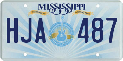 MS license plate HJA487