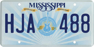 MS license plate HJA488