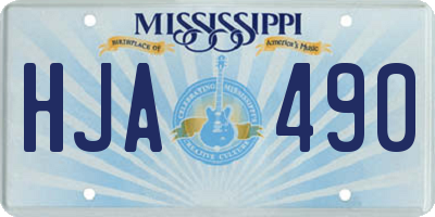 MS license plate HJA490