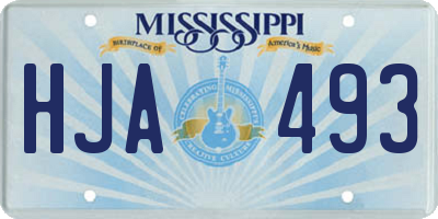 MS license plate HJA493