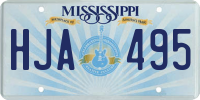 MS license plate HJA495