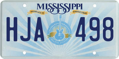 MS license plate HJA498