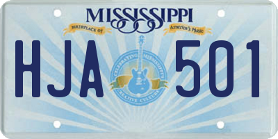 MS license plate HJA501