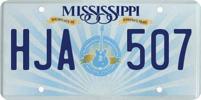MS license plate HJA507