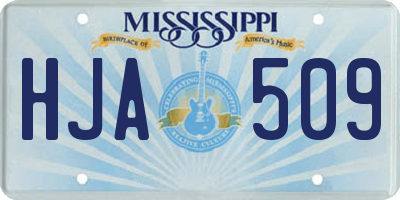 MS license plate HJA509