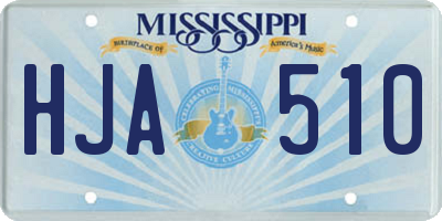 MS license plate HJA510