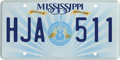 MS license plate HJA511