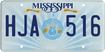 MS license plate HJA516
