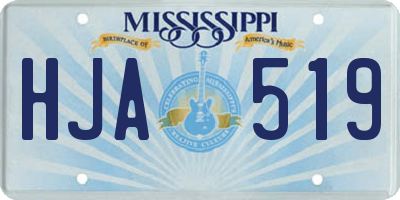 MS license plate HJA519