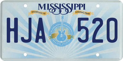 MS license plate HJA520