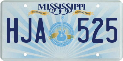 MS license plate HJA525
