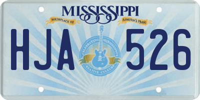 MS license plate HJA526