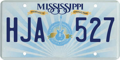 MS license plate HJA527