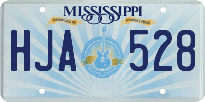 MS license plate HJA528