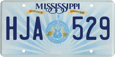 MS license plate HJA529
