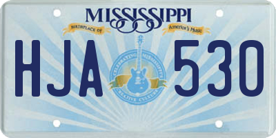 MS license plate HJA530