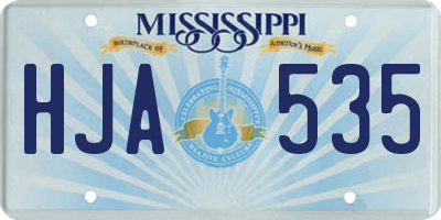 MS license plate HJA535