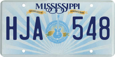 MS license plate HJA548