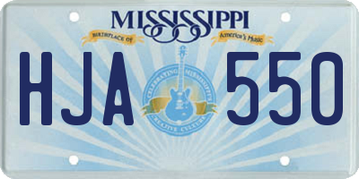 MS license plate HJA550