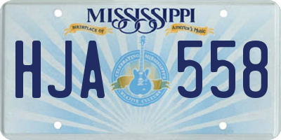 MS license plate HJA558