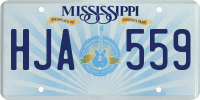MS license plate HJA559