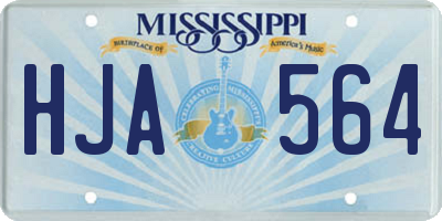 MS license plate HJA564